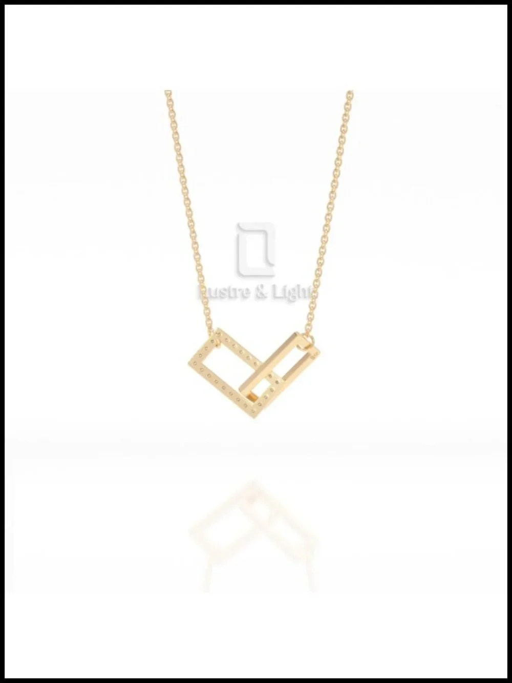 Natural Ruby Interlock Pendant Necklace Sterling Silver 18K Gold Vermeil